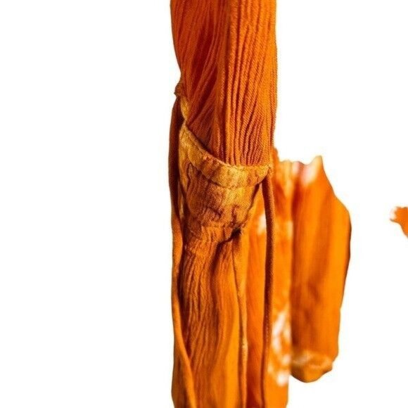 Free People Marla Printed Shortall Orange Romper Women’s Size Small New - Picture 8 of 15